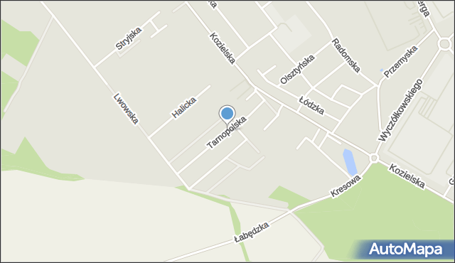 Gliwice, Tarnopolska, mapa Gliwic