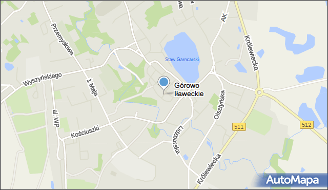 Górowo Iławeckie, Tamka, mapa Górowo Iławeckie