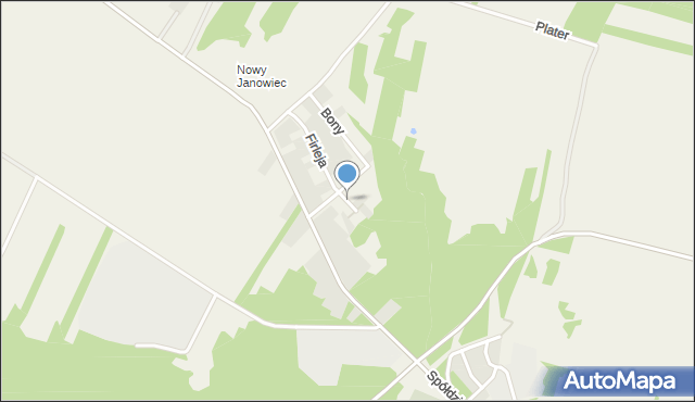 Janowiec powiat puławski, Tarło Stanisława, mapa Janowiec powiat puławski