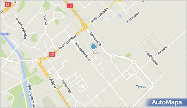 Kalisz, Taczanowskiego Edmunda, gen., mapa Kalisza