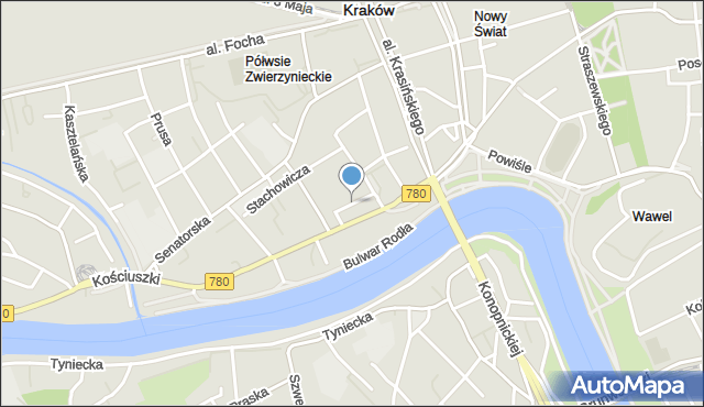 Kraków, Tatarska, mapa Krakowa