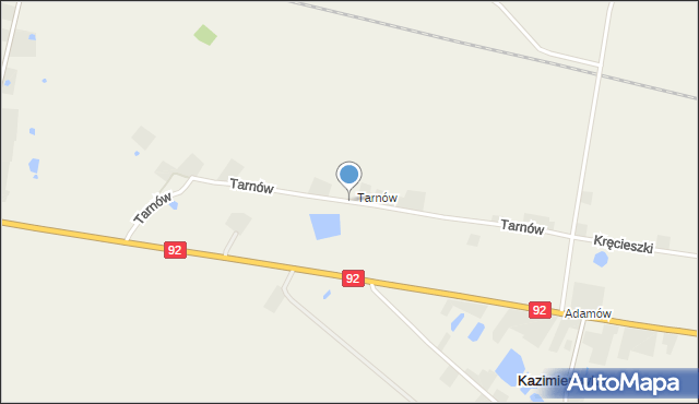 Kręcieszki, Tarnów, mapa Kręcieszki