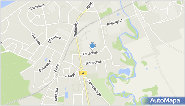 Lidzbark, Tartaczna, mapa Lidzbark
