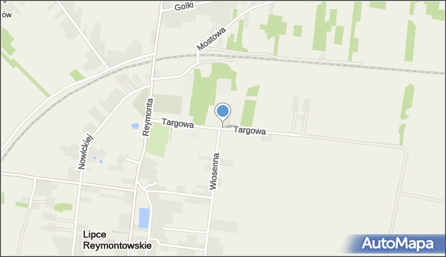 Lipce Reymontowskie, Targowa, mapa Lipce Reymontowskie