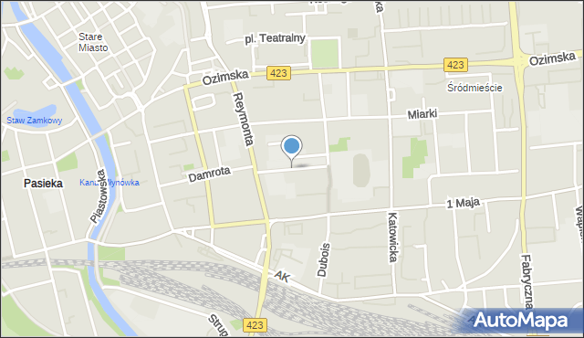 Opole, Targowa, mapa Opola