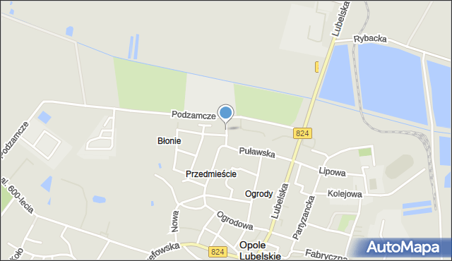 Opole Lubelskie, Targowa, mapa Opole Lubelskie