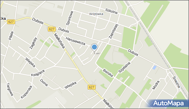 Ostrów Mazowiecka, Taczanowskiego Ksawerego, mapa Ostrów Mazowiecka