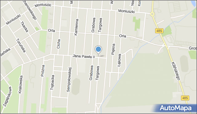 Pabianice, Targowa, mapa Pabianic