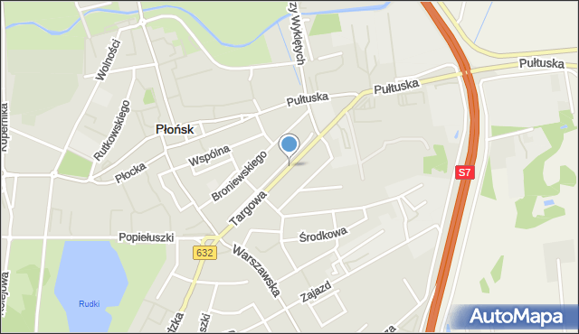 Płońsk, Targowa, mapa Płońsk