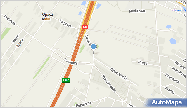 Raszyn powiat pruszkowski, Targowa, mapa Raszyn powiat pruszkowski