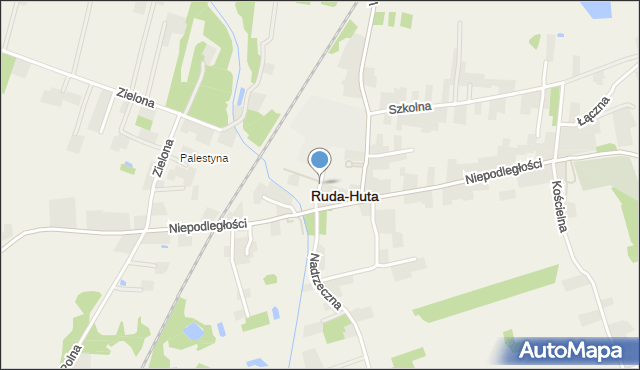 Ruda-Huta, Targowa, mapa Ruda-Huta