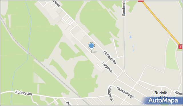 Rudnik nad Sanem, Targowa, mapa Rudnik nad Sanem