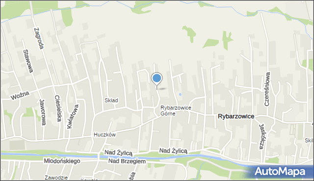 Rybarzowice, Tartaczna, mapa Rybarzowice