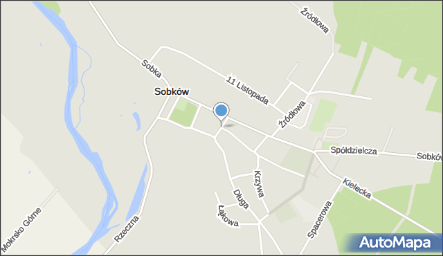 Sobków powiat jędrzejowski, Targowa, mapa Sobków powiat jędrzejowski