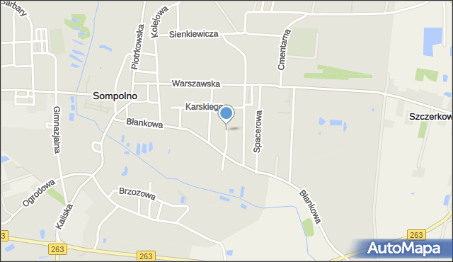 Sompolno, Targowa, mapa Sompolno