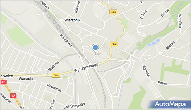 Starachowice, Targowa, mapa Starachowic