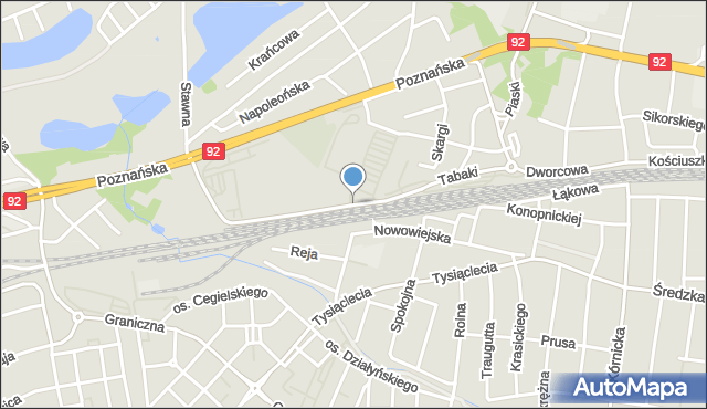 Swarzędz, Tabaki Antoniego, mapa Swarzędz