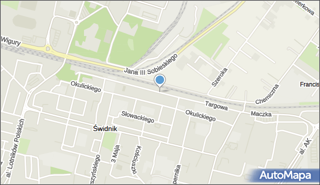 Świdnik, Targowa, mapa Świdnika