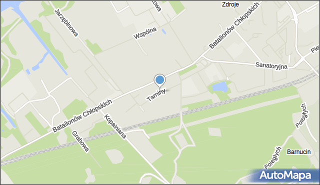 Szczecin, Tarniny, mapa Szczecina