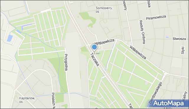 Szczecin, Taczaka Stanisława, gen., mapa Szczecina