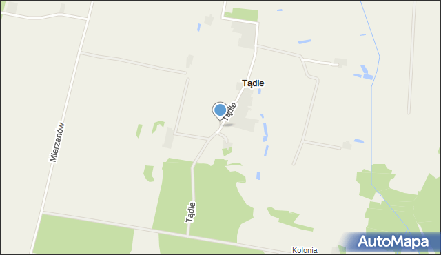 Tądle, Tądle, mapa Tądle