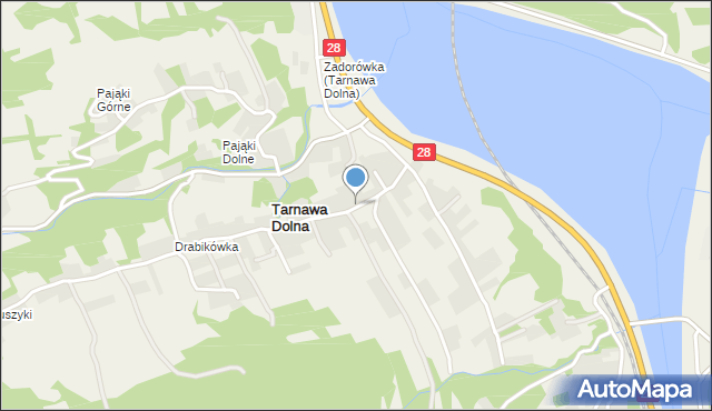 Tarnawa Dolna gmina Zembrzyce, Tarnawa Dolna, mapa Tarnawa Dolna gmina Zembrzyce