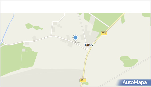 Tatary gmina Tykocin, Tatary, mapa Tatary gmina Tykocin