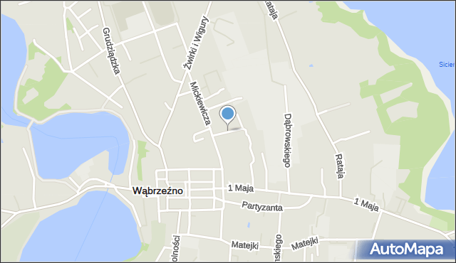 Wąbrzeźno, Targowa, mapa Wąbrzeźno