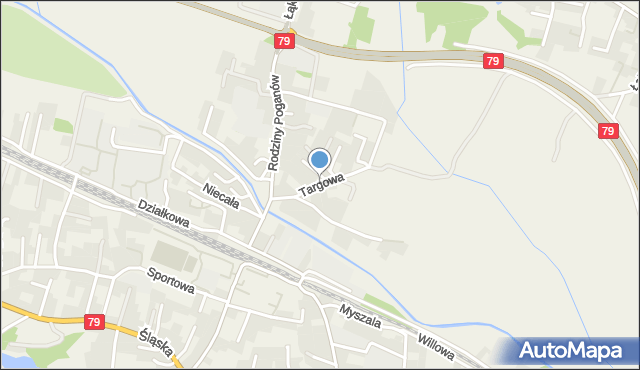 Zabierzów powiat krakowski, Targowa, mapa Zabierzów powiat krakowski