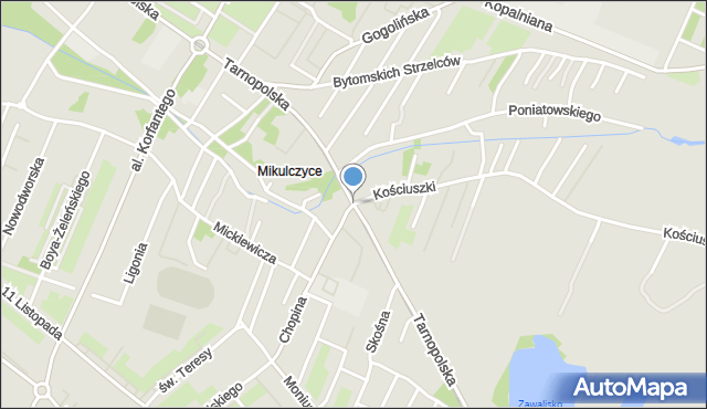 Zabrze, Tarnopolska, mapa Zabrza