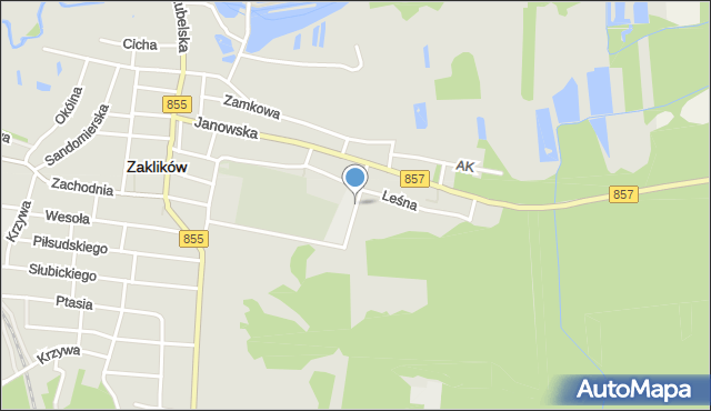 Zaklików, Targowa, mapa Zaklików