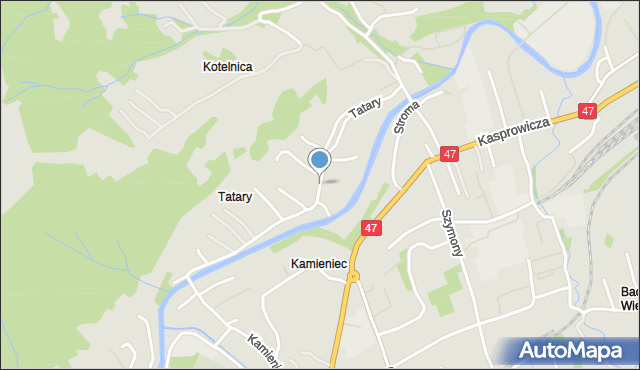 Zakopane, Tatary, mapa Zakopanego