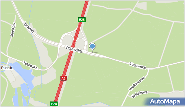 Szczecin, Tczewska, mapa Szczecina