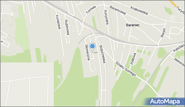 Bieruń, Tęczowa, mapa Bieruń