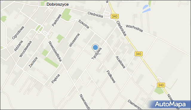 Dobroszyce, Tęczowa, mapa Dobroszyce