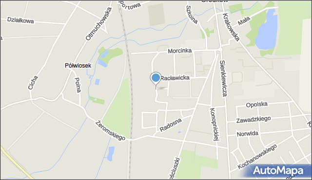 Grodków powiat brzeski, Tetmajera, mapa Grodków powiat brzeski