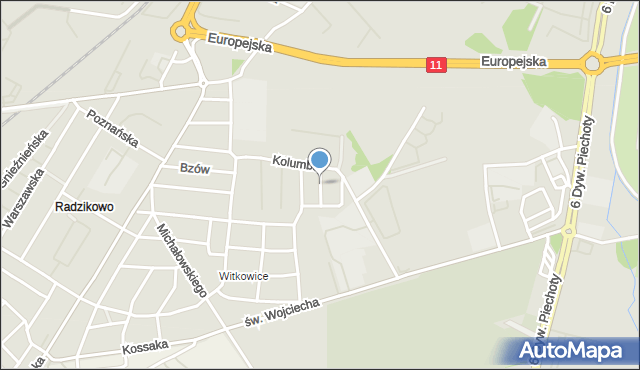 Kołobrzeg, Teligi Leonida, mapa Kołobrzegu