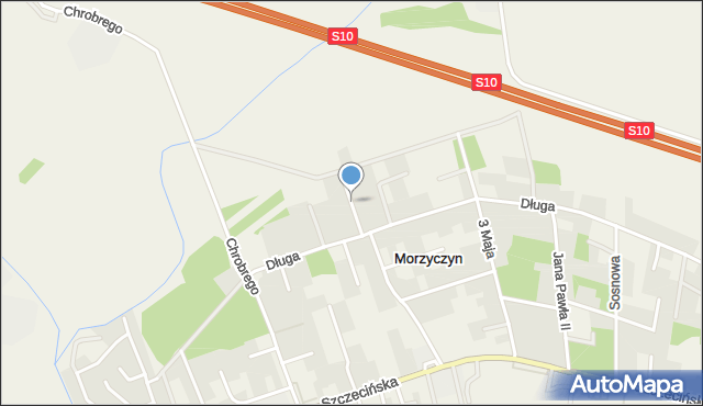 Morzyczyn gmina Kobylanka, Tęczowa, mapa Morzyczyn gmina Kobylanka