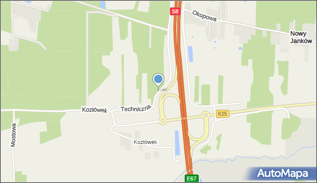 Nadma, Techniczna, mapa Nadma