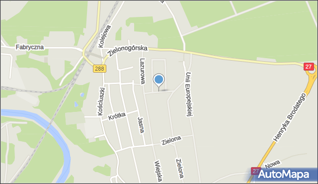 Nowogród Bobrzański, Tęczowa, mapa Nowogród Bobrzański