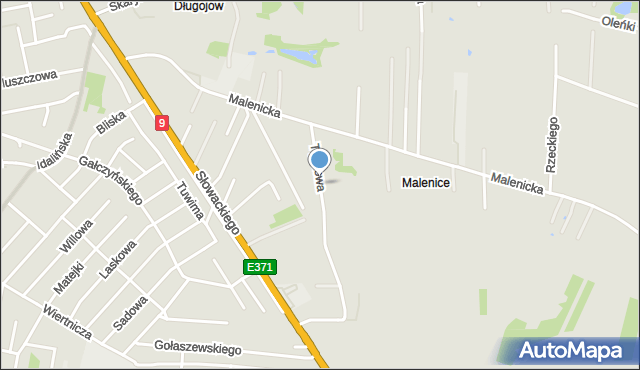 Radom, Tęczowa, mapa Radomia