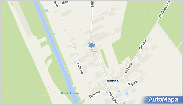 Rudzica gmina Kramsk, Tęczowa, mapa Rudzica gmina Kramsk