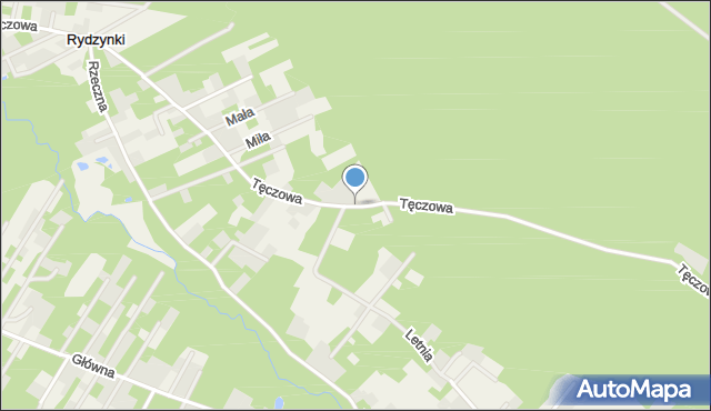 Rydzynki, Tęczowa, mapa Rydzynki