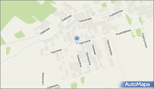 Sobin, Tęczowa, mapa Sobin