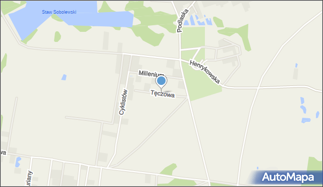 Sobolewo gmina Grabówka, Tęczowa, mapa Sobolewo gmina Grabówka