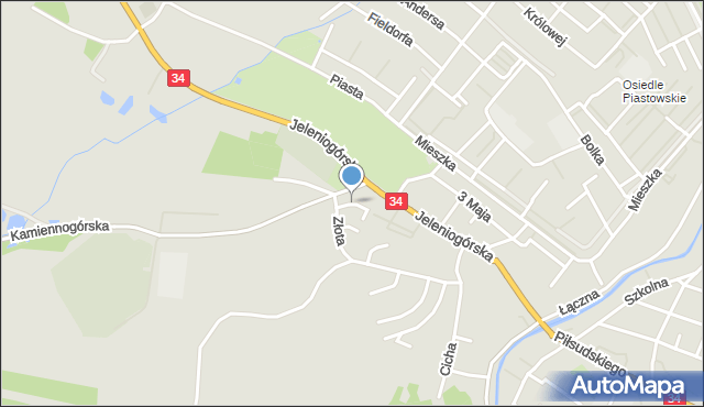 Świebodzice, Tęczowa, mapa Świebodzice