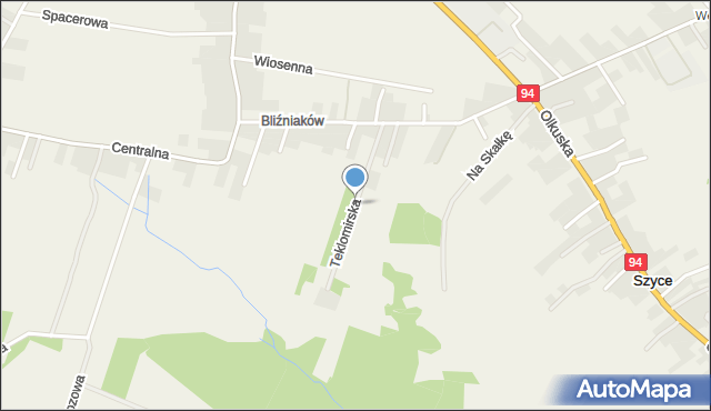 Szyce gmina Wielka Wieś, Teklomirska, mapa Szyce gmina Wielka Wieś