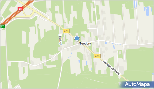 Teodory, Teodory, mapa Teodory