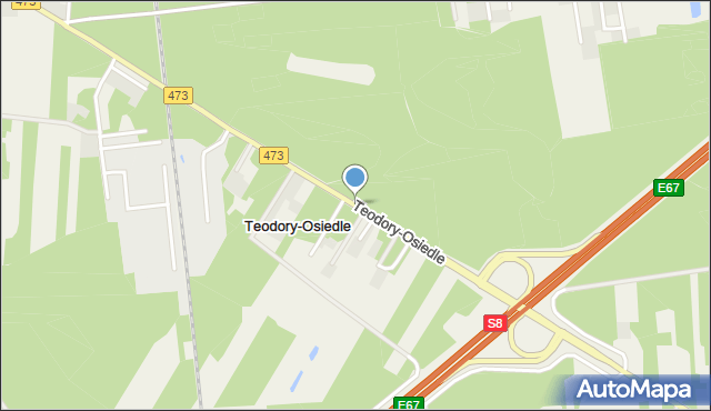 Teodory-Osiedle, Teodory-Osiedle, mapa Teodory-Osiedle