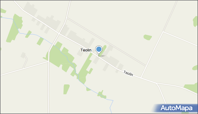 Teolin gmina Janów, Teolin, mapa Teolin gmina Janów